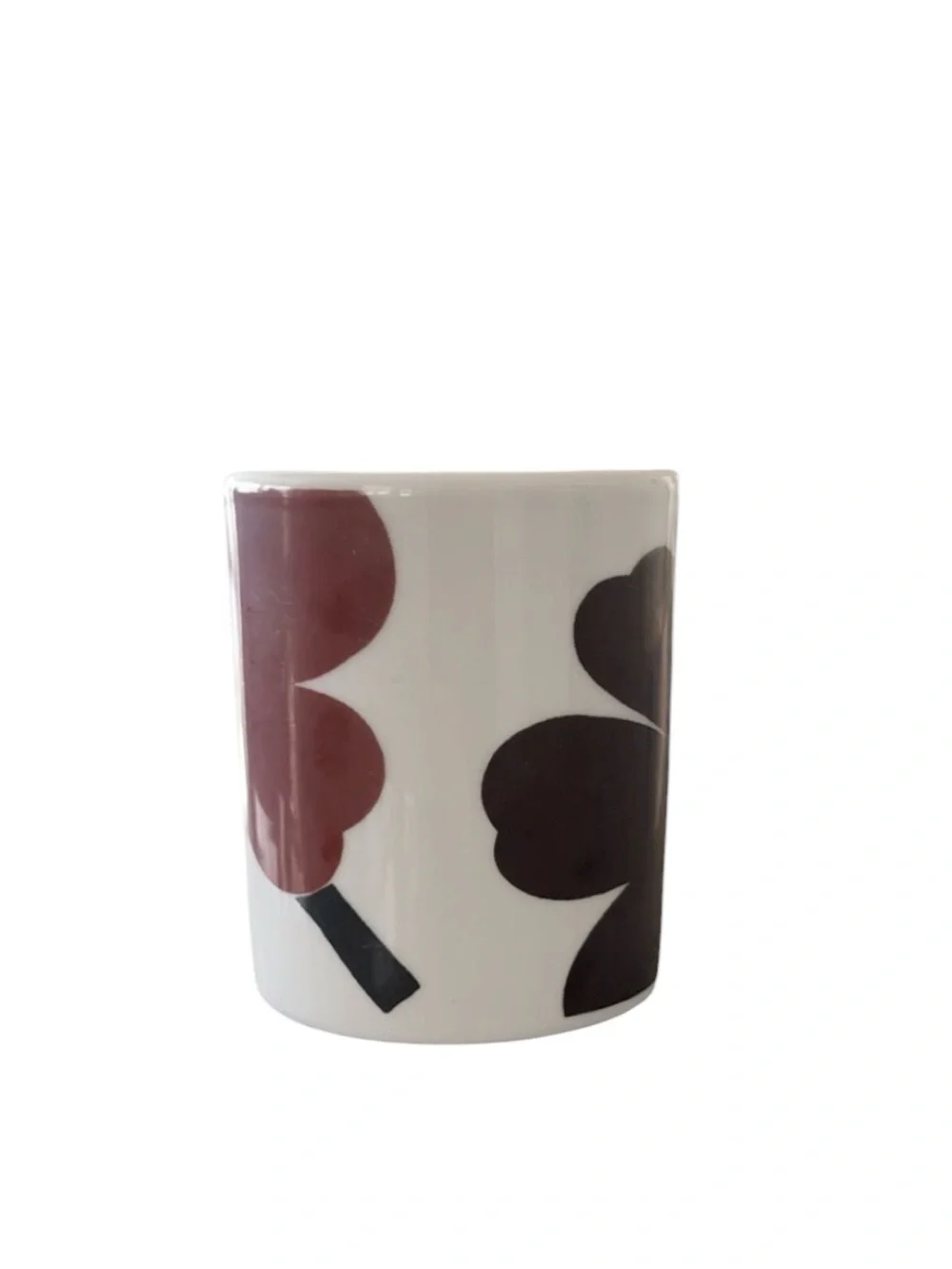 Marimekko Finland UNIKKO Brown Black Floral Coffee Tea Mug